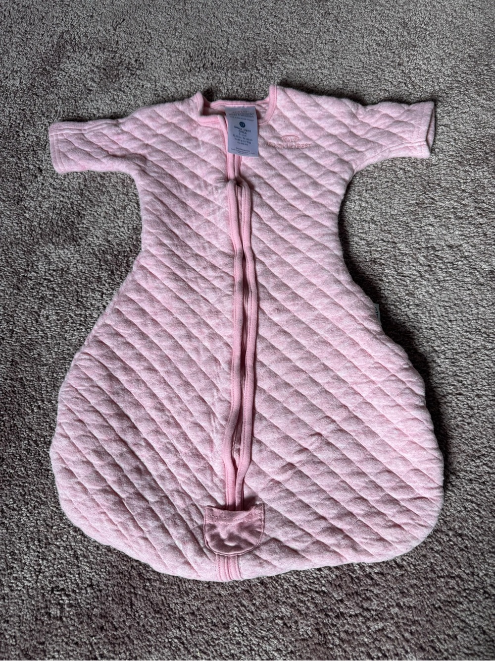 HALO Pink Quilted Baby Long Sleeve Sleep Sack